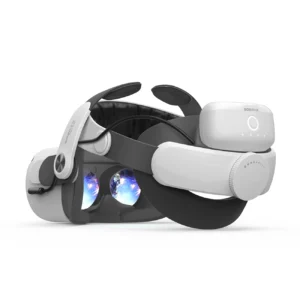 BoboVR M2 Pro+ strain relief strap for Meta Quest 2 VR goggles + B2 external battery - white and blackeng