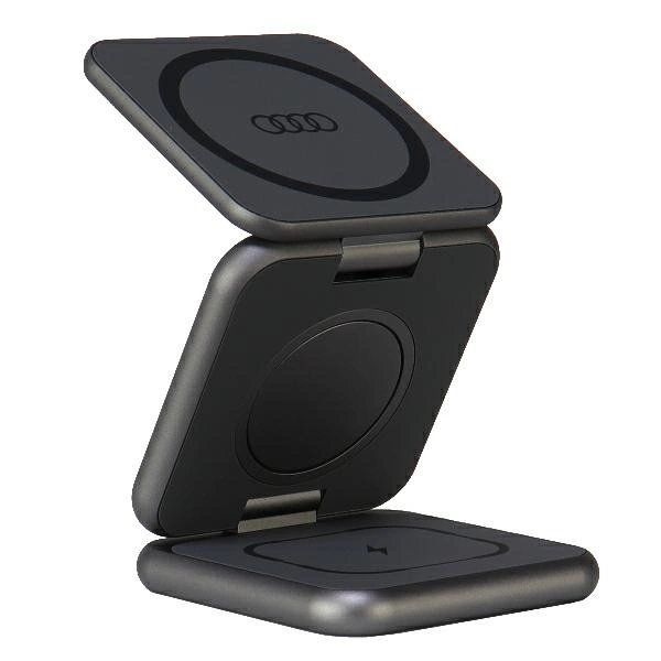 Audi Big Logo foldable inductive charger 3in1 0 - grayeng