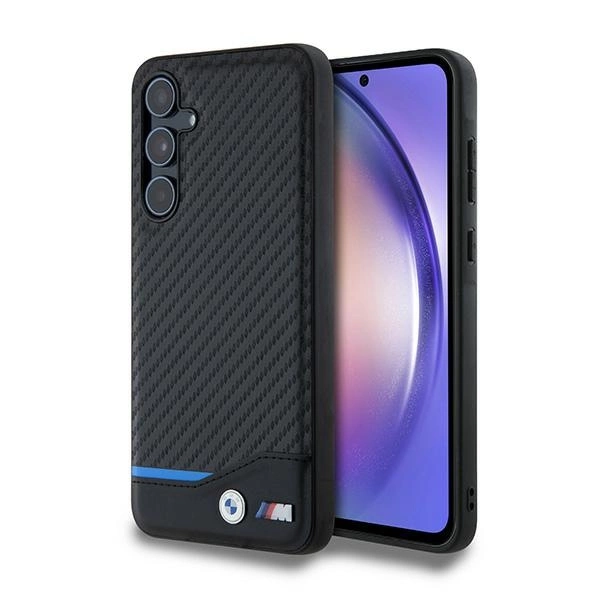 BMW Leather Carbon case for Samsung Galaxy A55 - blackeng