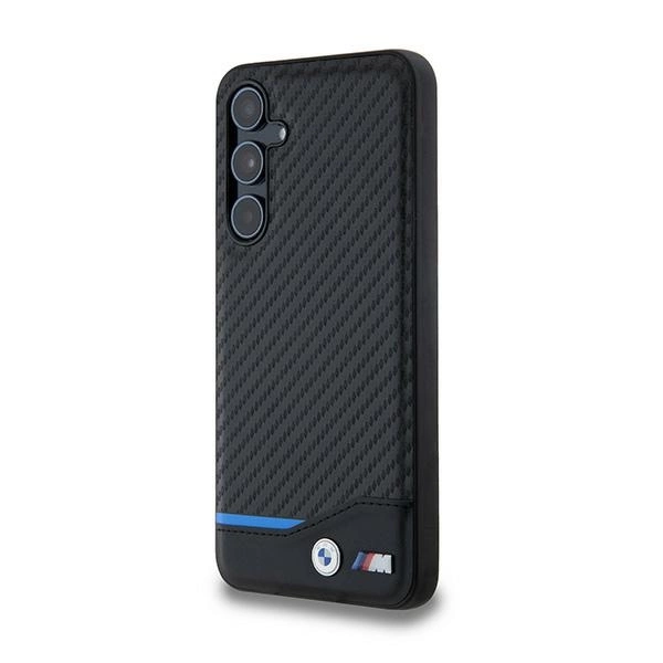 BMW Leather Carbon case for Samsung Galaxy A55 - blackeng