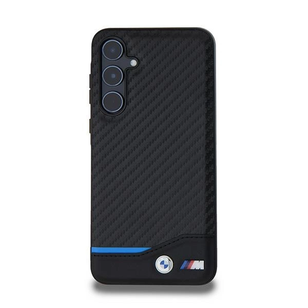 BMW Leather Carbon case for Samsung Galaxy A55 - blackeng