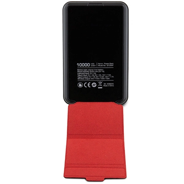 Powerbank Ferrari Metal Logo MagSafe induction 15W 10000 mAh with stand function - blackeng