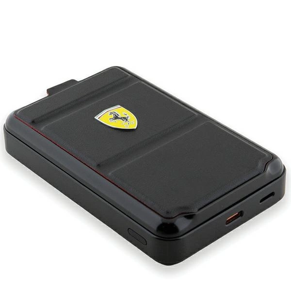 Powerbank Ferrari Metal Logo MagSafe induction 15W 10000 mAh with stand function - blackeng