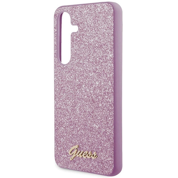 Guess Glitter Script case for Samsung Galaxy S24+ - purpleeng