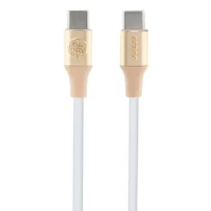 Guess Ebossed Logo USB-C / USB-C Cable 1.5m Fast Charging - Goldeng