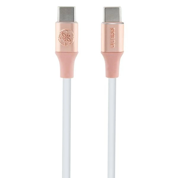 Guess Ebossed Logo USB-C / USB-C Cable 1.5m Fast Charging - Pinkeng