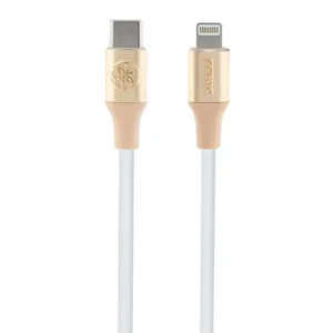Guess Ebossed Logo USB-C / Lightning cable 1.5m fast charging - goldeng
