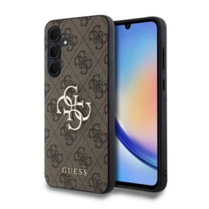 Guess 4G Big Metal Logo case for Samsung Galaxy A35 - browneng
