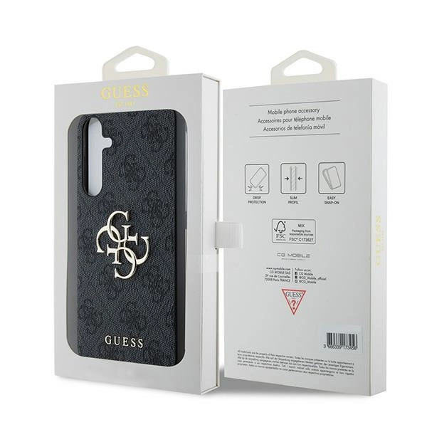Guess 4G Big Metal Logo case for Samsung Galaxy A35 - blackeng