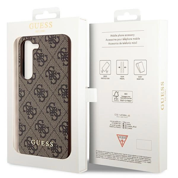 Guess 4G Charms Collection case for Samsung Galaxy A35 - browneng