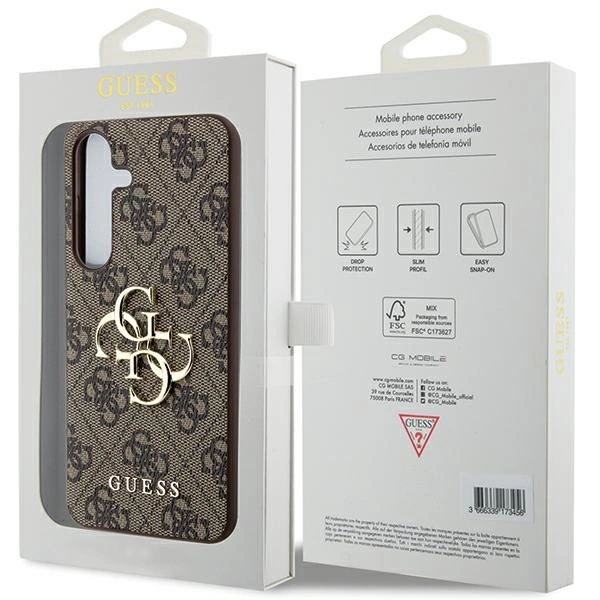 Guess 4G Big Metal Logo case for Samsung Galaxy A55 - browneng