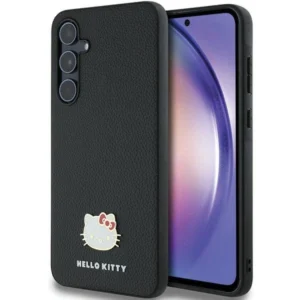 Hello Kitty Metal Logo Kitty Head case for Samsung Galaxy A55 - blackeng