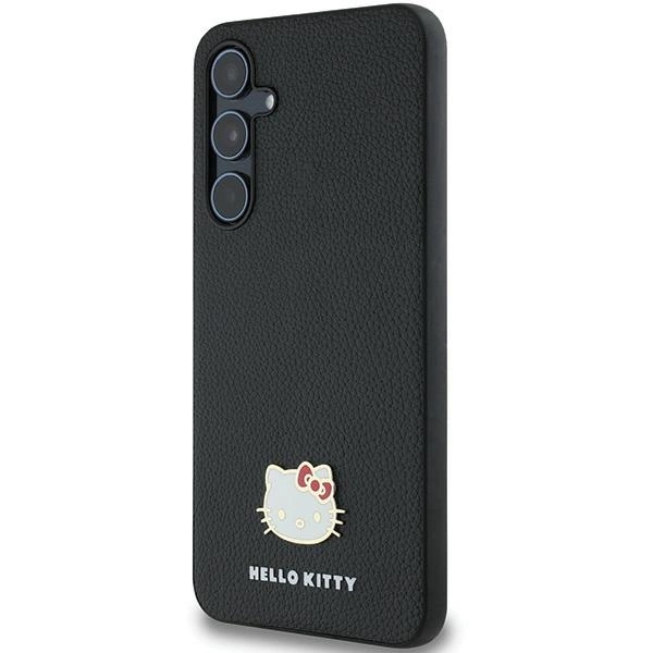 Hello Kitty Metal Logo Kitty Head case for Samsung Galaxy A55 - blackeng