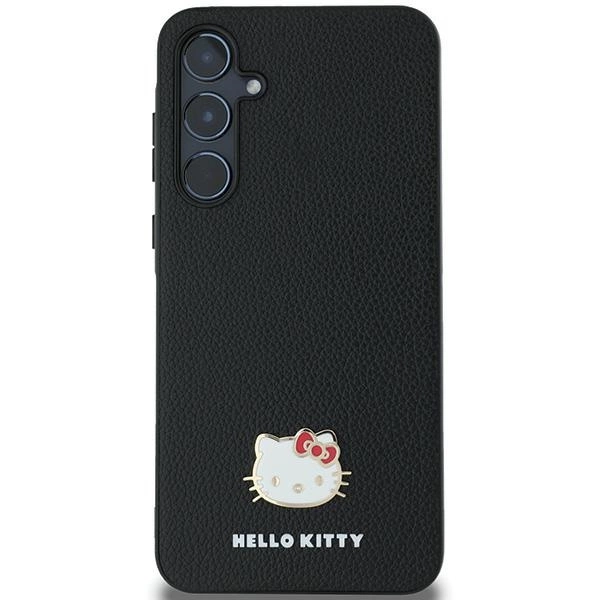 Hello Kitty Metal Logo Kitty Head case for Samsung Galaxy A55 - blackeng