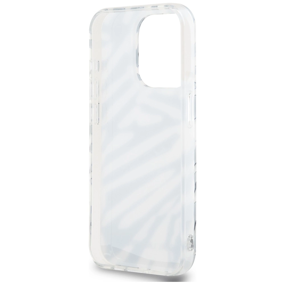 Karl Lagerfeld IML Zebra Pattern & Cord case for iPhone 15 Pro - blackeng