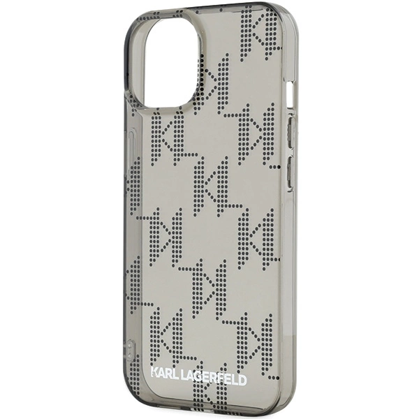 Karl Lagerfeld IML Mono KL Pattern & Cord case for iPhone 15 / 14 / 13 - blackeng