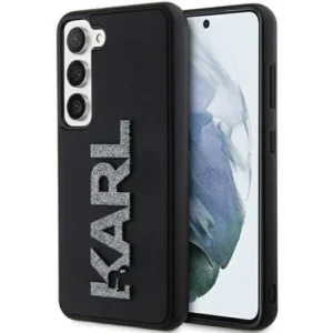 Karl Lagerfeld 3D Rubber Glitter Logo case for Samsung Galaxy S24 - blackeng