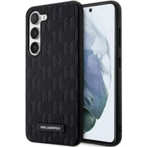 Karl Lagerfeld Saffiano Mono Metal Logo case for Samsung Galaxy S24 - blackeng
