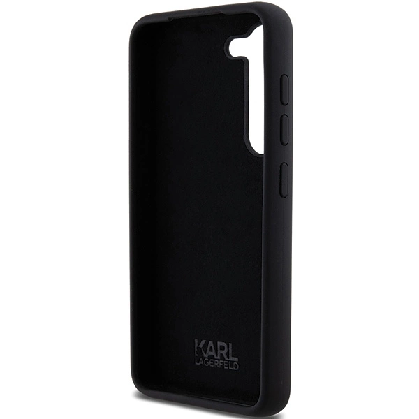 Karl Lagerfeld Silicone Choupette Metal Pin case for Samsung Galaxy S24 - blackeng