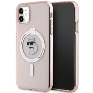 Karl Lagerfeld IML Choupette MagSafe case for iPhone 11 / Xr - pinkeng