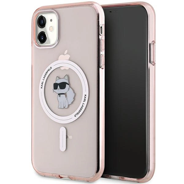 Karl Lagerfeld IML Choupette MagSafe case for iPhone 11 / Xr - pinkeng