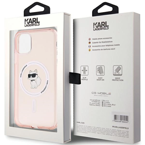 Karl Lagerfeld IML Choupette MagSafe case for iPhone 11 / Xr - pinkeng