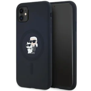 Karl Lagerfeld Silicone Karl&Choupette MagSafe case for iPhone 11 / Xr - blackeng