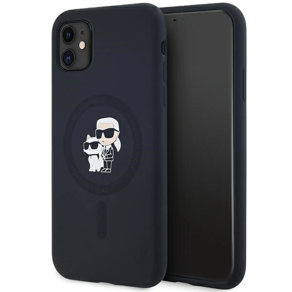 Karl Lagerfeld Silicone Karl&Choupette MagSafe case for iPhone 11 / Xr - blackeng