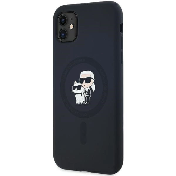 Karl Lagerfeld Silicone Karl&Choupette MagSafe case for iPhone 11 / Xr - blackeng