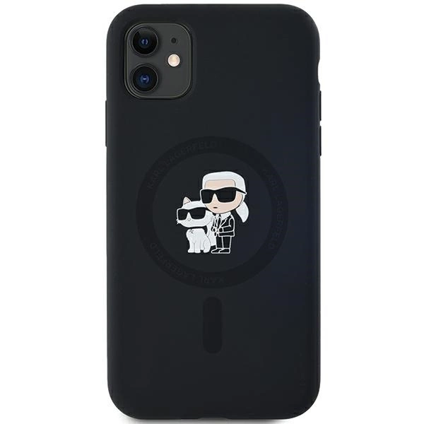 Karl Lagerfeld Silicone Karl&Choupette MagSafe case for iPhone 11 / Xr - blackeng