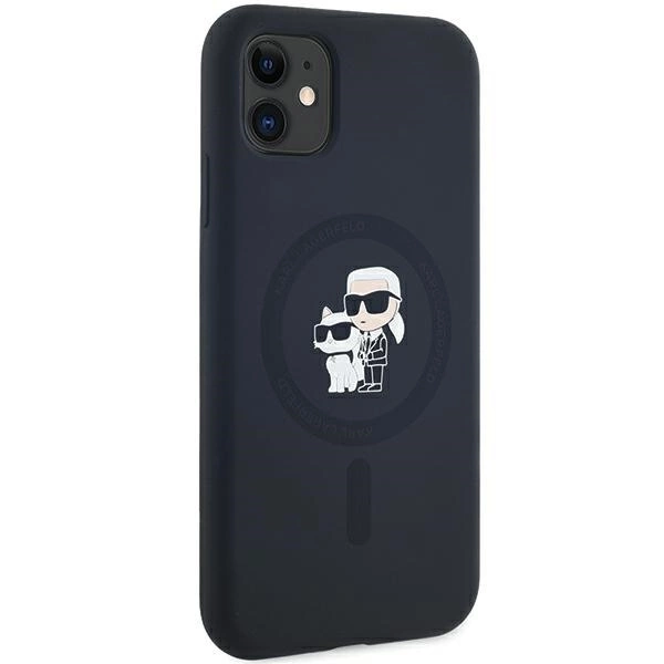 Karl Lagerfeld Silicone Karl&Choupette MagSafe case for iPhone 11 / Xr - blackeng