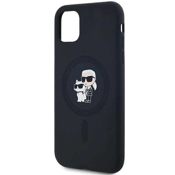 Karl Lagerfeld Silicone Karl&Choupette MagSafe case for iPhone 11 / Xr - blackeng