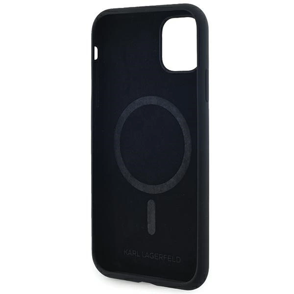Karl Lagerfeld Silicone Karl&Choupette MagSafe case for iPhone 11 / Xr - blackeng