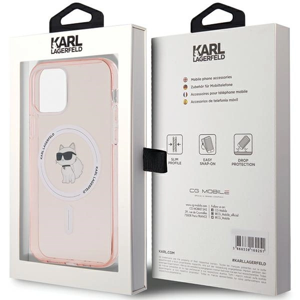 Karl Lagerfeld IML Choupette MagSafe case for iPhone 12/12 Pro - pinkeng