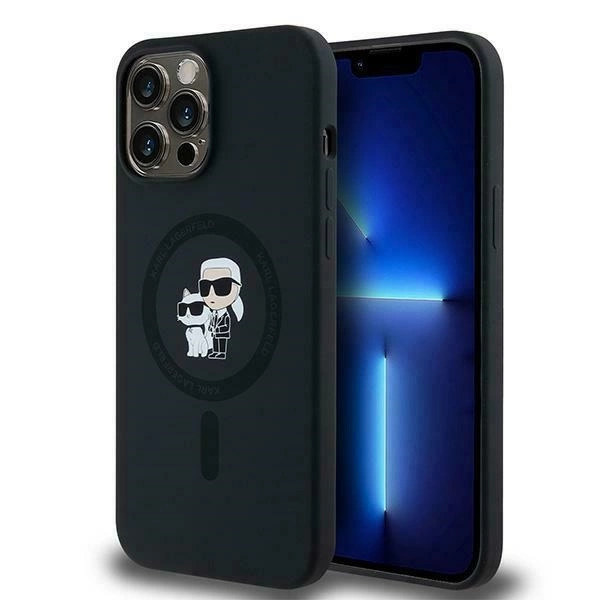 Karl Lagerfeld Silicone Karl&Choupette MagSafe case for iPhone 13 Pro / 13 - blackeng