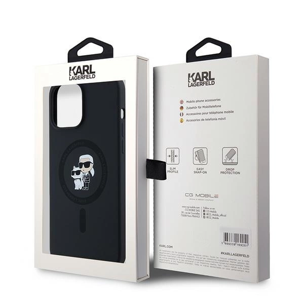 Karl Lagerfeld Silicone Karl&Choupette MagSafe case for iPhone 13 Pro / 13 - blackeng