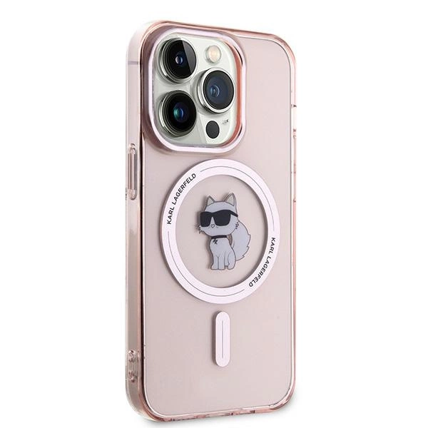 Karl Lagerfeld IML Choupette MagSafe case for iPhone 14 Pro - pinkeng