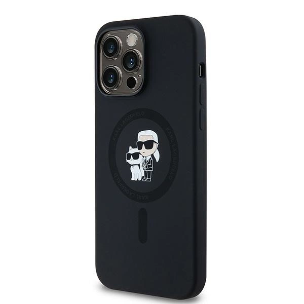 Karl Lagerfeld Silicone Karl&Choupette MagSafe case for iPhone 14 Pro - blackeng
