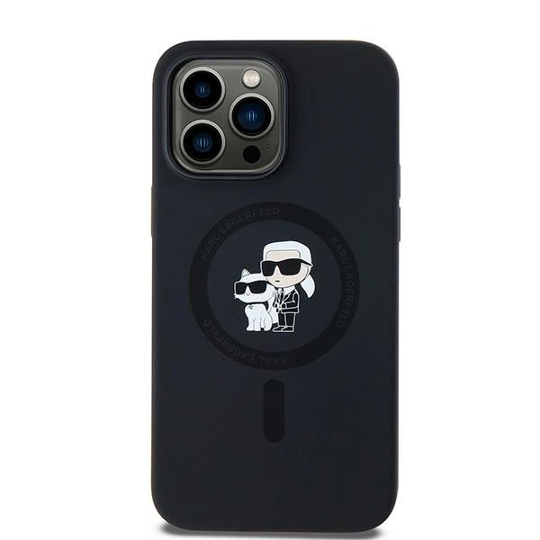 Karl Lagerfeld Silicone Karl&Choupette MagSafe case for iPhone 14 Pro - blackeng