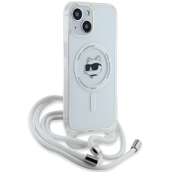 Karl Lagerfeld IML Choupette Head & Cord MagSafe case for iPhone 14 / 13 / 15 - transparenteng