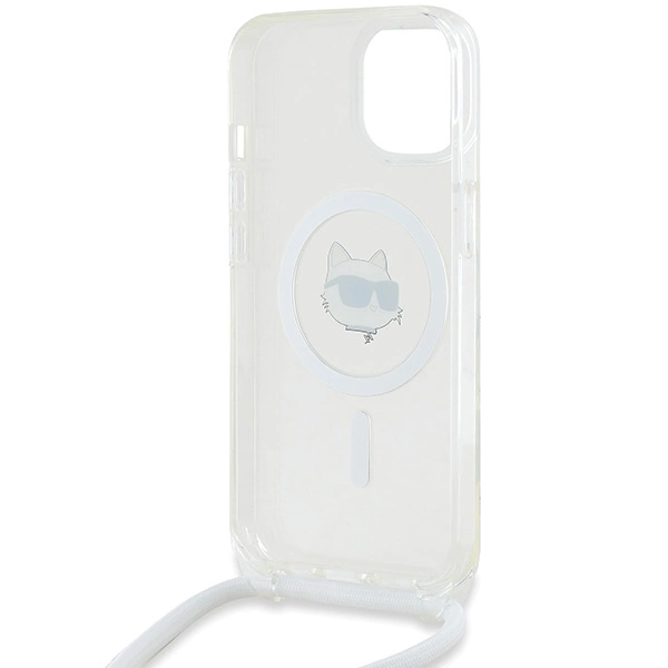Karl Lagerfeld IML Choupette Head & Cord MagSafe case for iPhone 14 / 13 / 15 - transparenteng