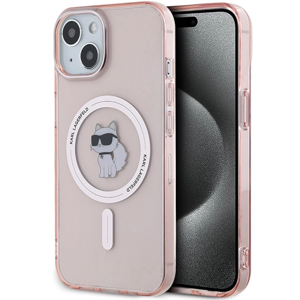 Karl Lagerfeld IML Choupette MagSafe case for iPhone 14 / 15 / 13 - pinkeng