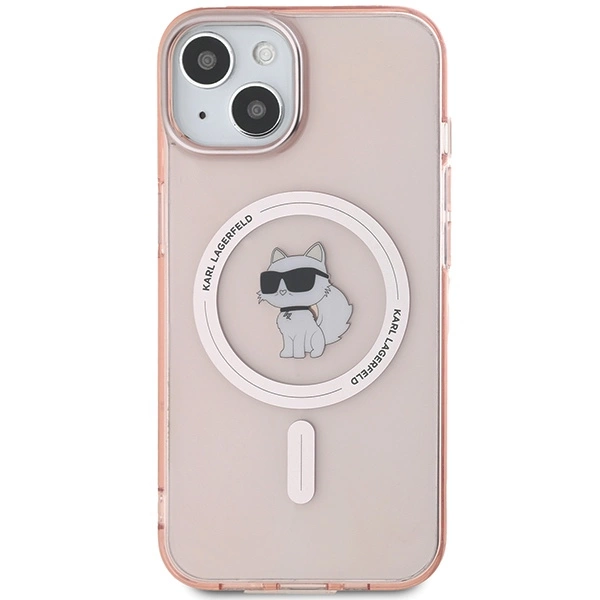 Karl Lagerfeld IML Choupette MagSafe case for iPhone 14 / 15 / 13 - pinkeng