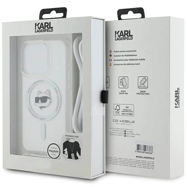 Karl Lagerfeld IML Choupette Head & Cord MagSafe case for iPhone 14 Pro Max - transparenteng