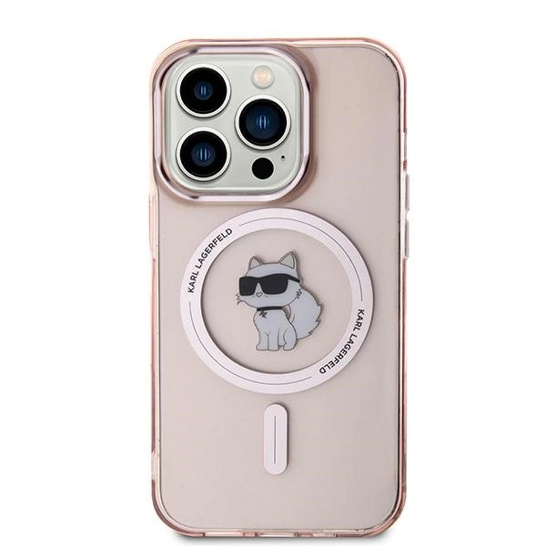 Karl Lagerfeld IML Choupette MagSafe case for iPhone 14 Pro Max - pinkeng