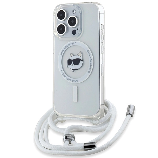 Karl Lagerfeld IML Choupette Head & Cord MagSafe case for iPhone 15 Pro - transparenteng