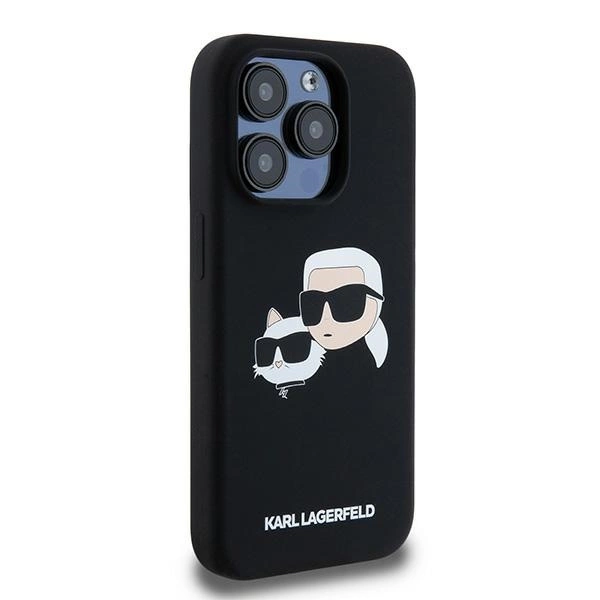 Karl Lagerfeld Silicone Karl&Choupette MagSafe case for iPhone 15 Pro - blackeng