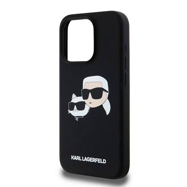 Karl Lagerfeld Silicone Karl&Choupette MagSafe case for iPhone 15 Pro - blackeng