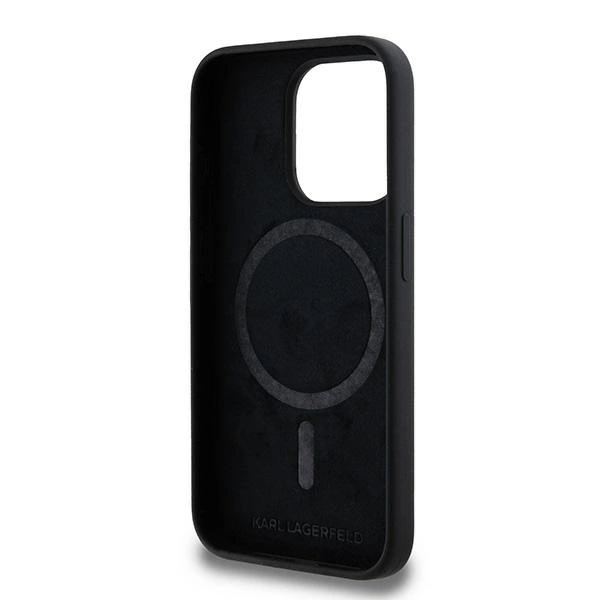 Karl Lagerfeld Silicone Karl&Choupette MagSafe case for iPhone 15 Pro - blackeng