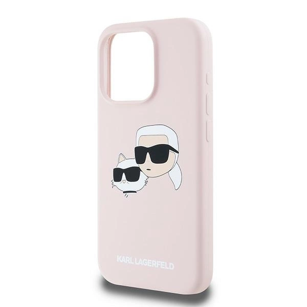 Karl Lagerfeld Silicone Karl&Choupette MagSafe case for iPhone 15 Pro - pinkeng